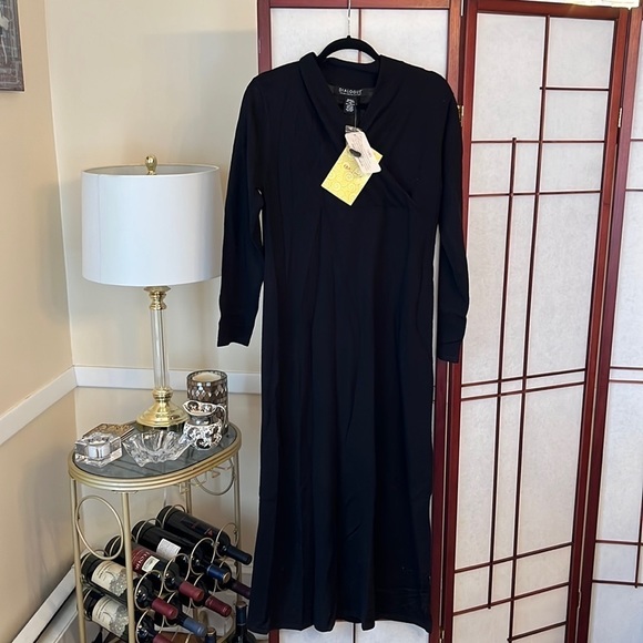 Dialogue Dresses & Skirts - NWT from QVC Small Black Dialogue Maxi Dress Washable in Wool/Acrylic